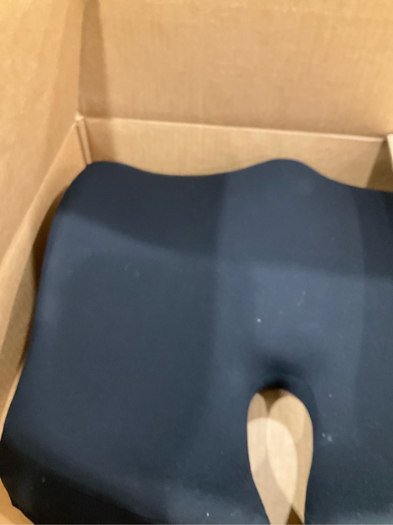 Condition photo showing Good Condition for Cushion Lab Patented Pressure Relief Seat Cushion for Long Sitting Hours on Office & Home Chair - Extra-Dense Memory Foam for Soft Support. Car Pad for Hip, Tailbone, Coccyx, Sciatica - Black