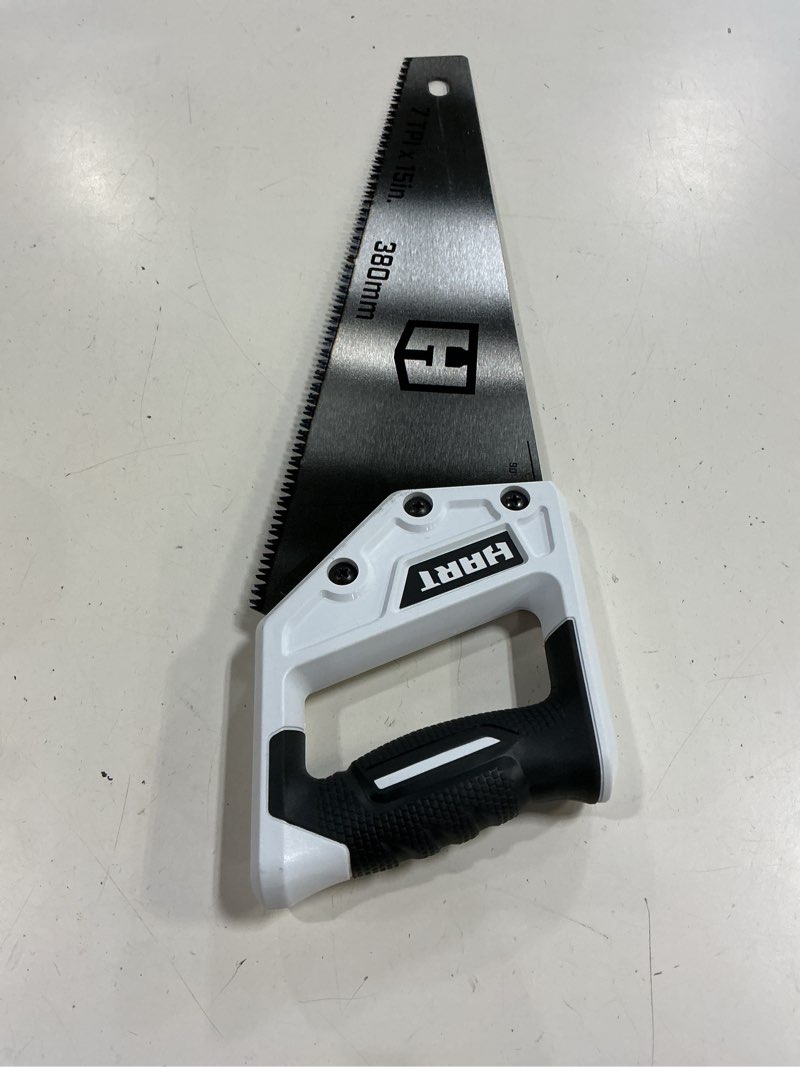 Condition photo showing New/Like New for hart 15-inch hand saw, induction hardened triple-ground teeth