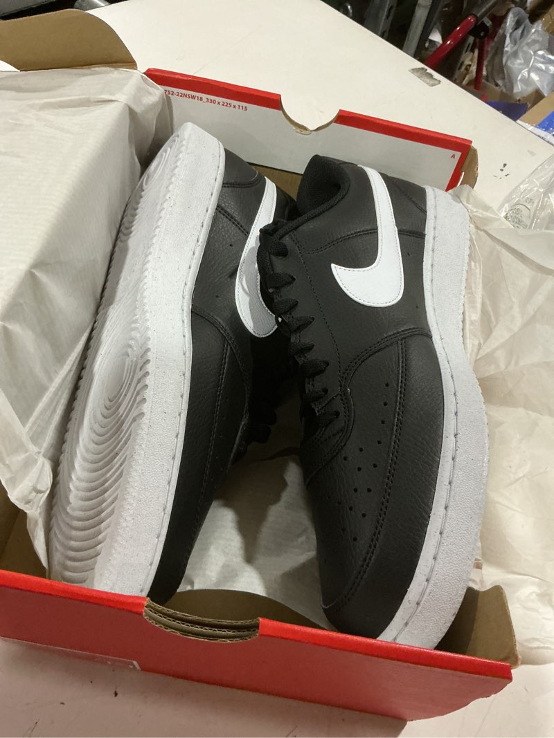Condition photo showing Good Condition for nike men's court vision low next nature shoes 12.5 black/white/black