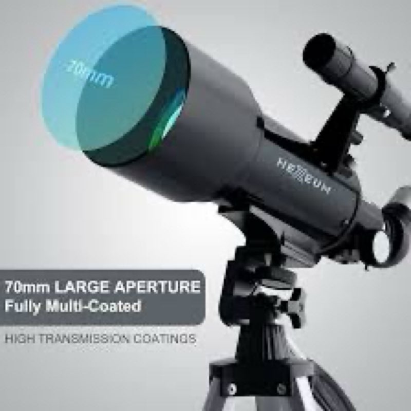 Telescope for Kids & Adults - 70mm Aperture 500mm AZ Mount Fully Multi-Coated Optics Astronomical refracting Portable Telescopes, with Tripod Phone Adapter, Carrying Bag, Remote Control black