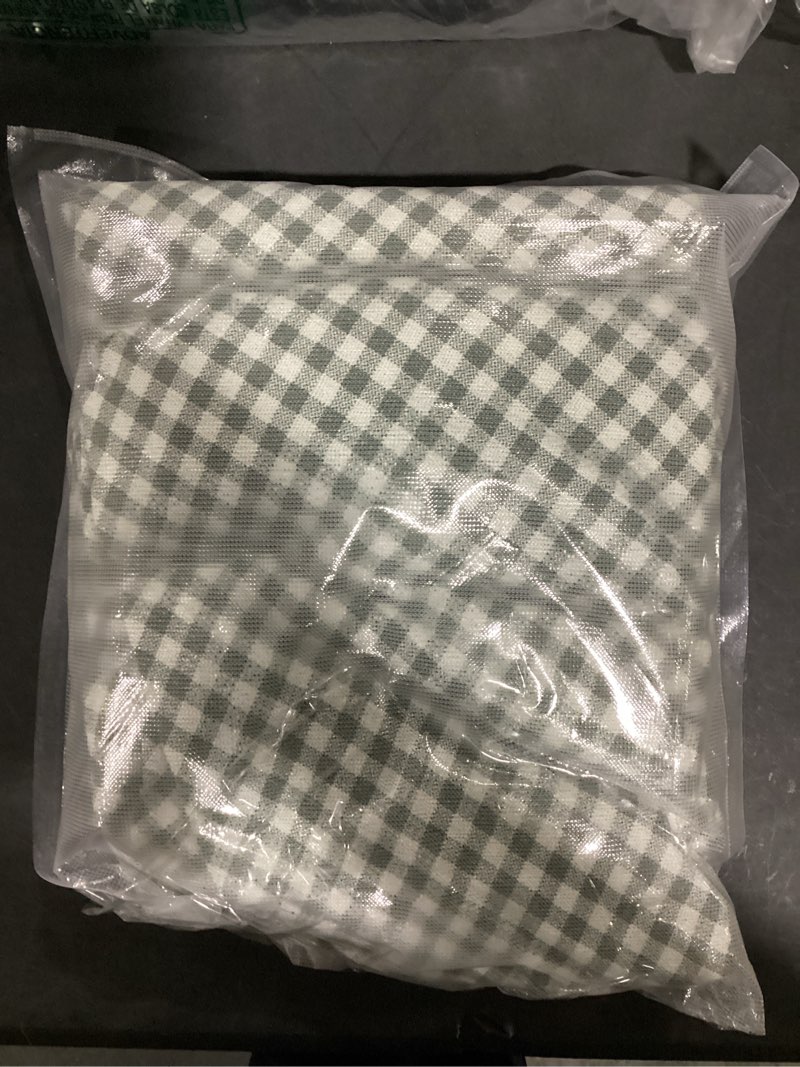 Condition photo showing Good Condition for Green Gingham Ruffled Tablecloth 70 x 70 Inches Round Cotton Linen Checkered Table Cloth Buffalo Plaid Farmhouse Vintage Decorative Tablecover for Picnic Kitchen Dining Room Home Party 70" (Round) Green