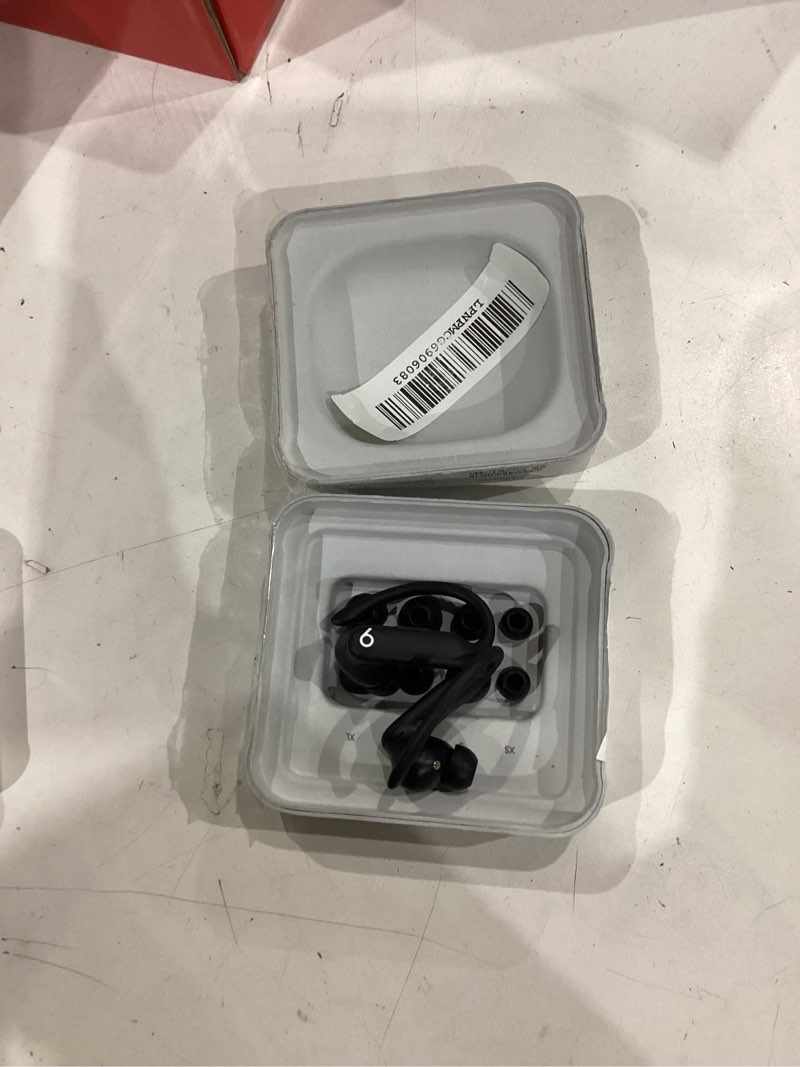 Condition photo showing As Is for beats powerbeats pro 2 - wireless noise cancelling workout earbuds with secure- fit earhooks, up to 45-hour battery with charging case, sweat & water resistant, heart rate monitoring - jet black jet black powerbeats pro 2