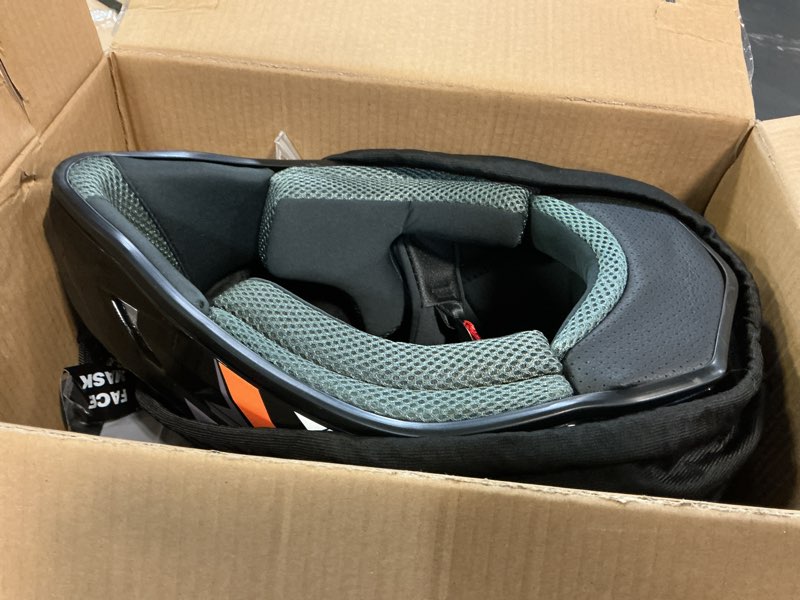 Condition photo showing Good Condition for oumurs dot adult atv dirt bike helmet with goggles gloves & mask adjustable sun visor motorcycle adults helmet off-road motocross downhill moped mx for unisex-adult-victory orange, l victory orange large
