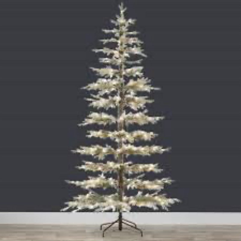 20Inch Pre-lit Artificial Small Mini Christmas Tree with Warm White Multi-Color LED Lights, Remote Control and Timer, Perfect for Xmas Tabletop Decorations, Home, Kitchen, Dining Table top Snow PVC Battery Operated Lights 1ft 8in