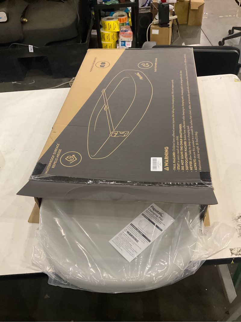 Condition photo showing New/Like New for Papablic Wipeable Baby Changing Pad with Removable Safety Strap, Easy to Clean & Non-Slip Waterproof, Changing Pad for Dresser,Bed Grey