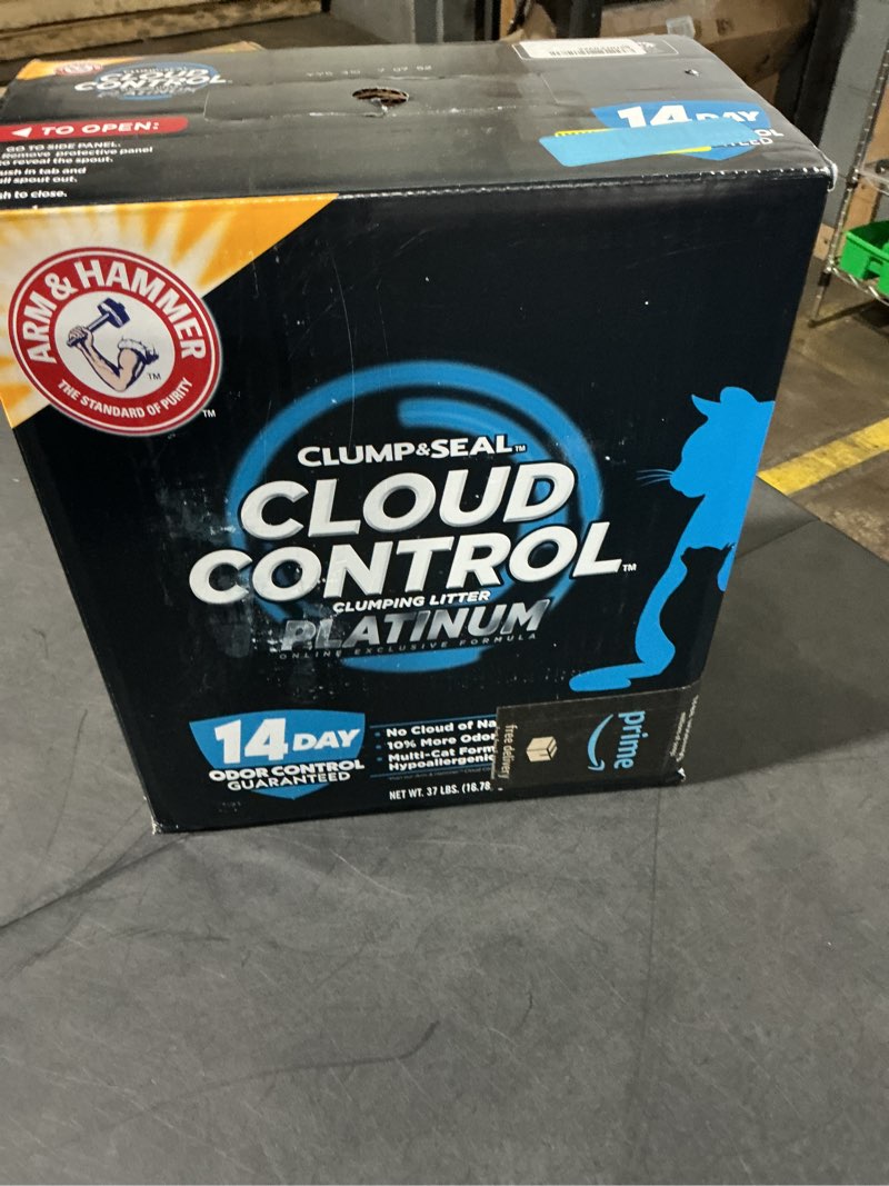 Condition photo showing Good Condition for arm & hammer cloud control platinum clumping cat litter odor control, 37 lbs. 37lb – frustration free pack cloud control platinum clumping litter