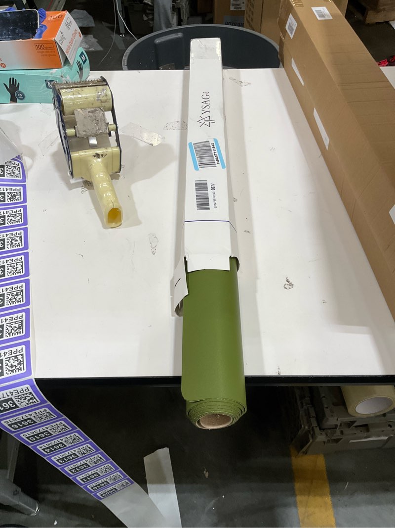 Condition photo showing As Is for ysagi green premium masking paper, commonly used for protecting surfaces from paint splatters and overspray.  