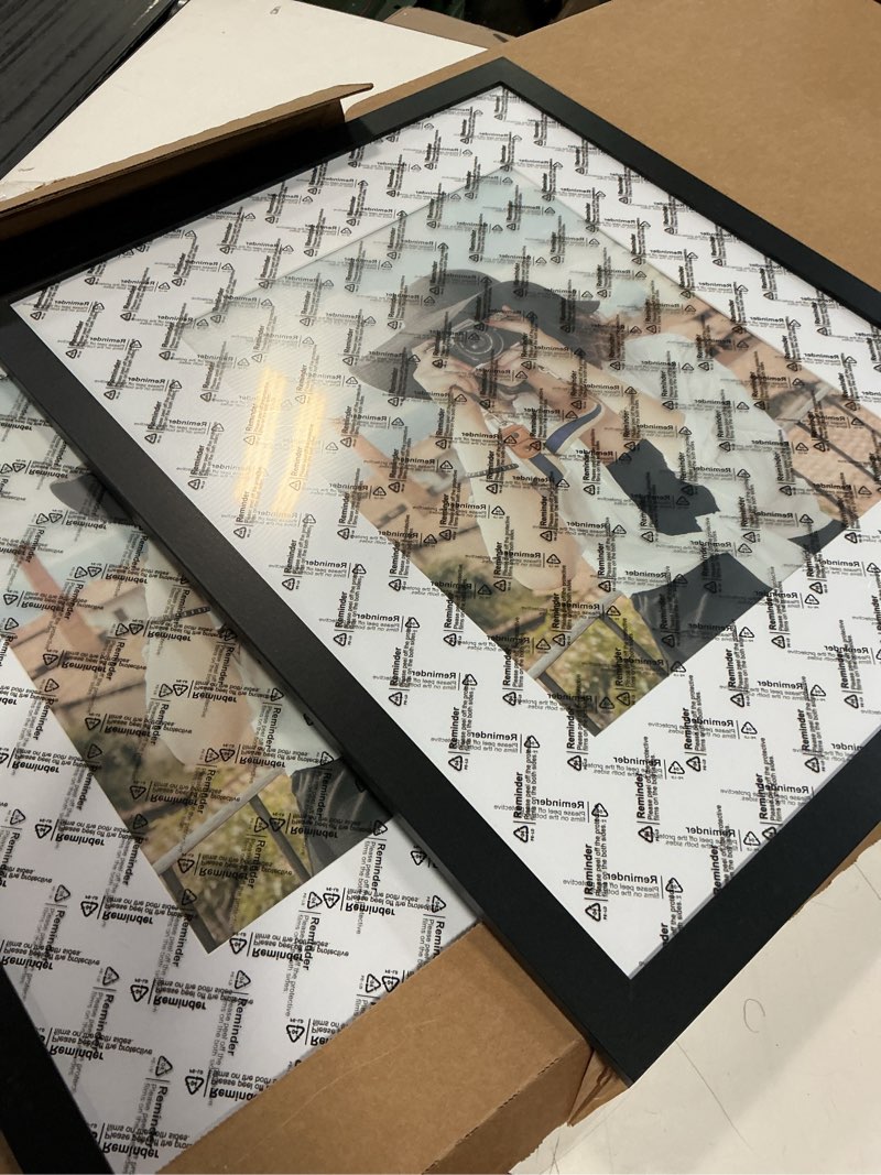 Condition photo showing Good Condition for Picrit 11x14 Picture Frame Set of 2, Display 8x10 with Mat or 11x14 without Mat, Photo Frames for Wall Mounting or Table Top Display, Black