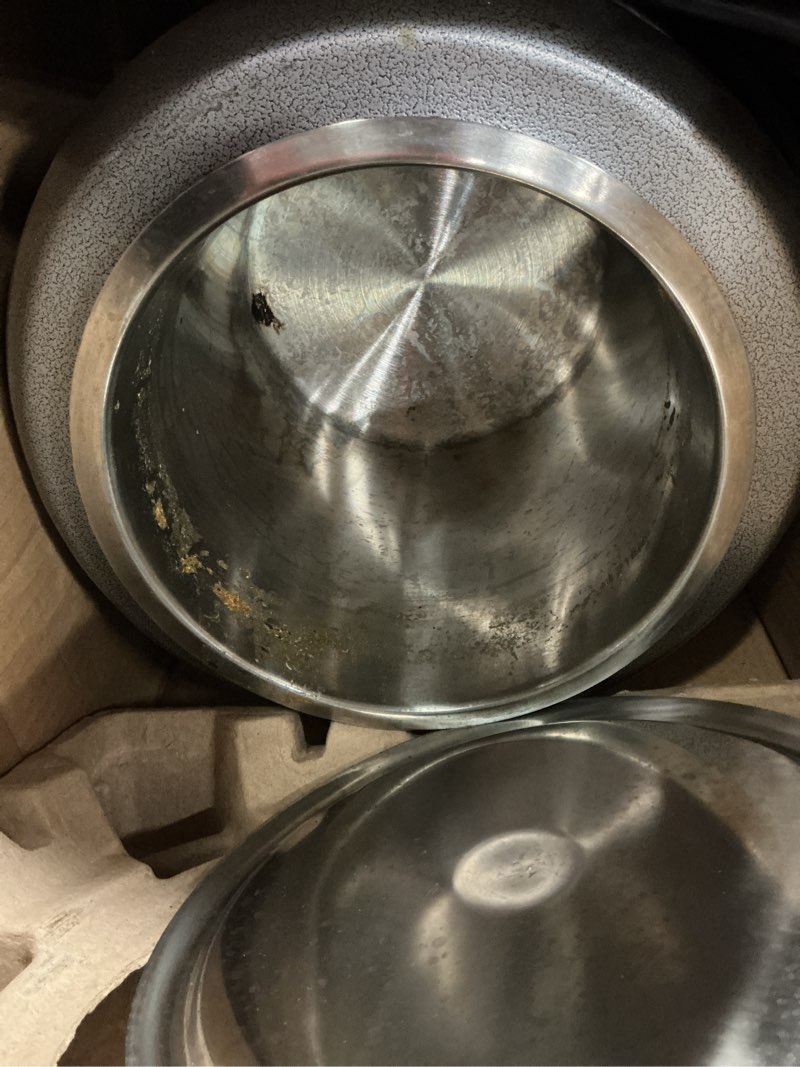 Condition photo showing As Is for SYBO SB-6000-2G Commercial Grade Soup Kettle with Hinged Lid and Detachable Stainless Steel Insert Pot for Restaurant and Big Family, 10.5 Quarts, Silver