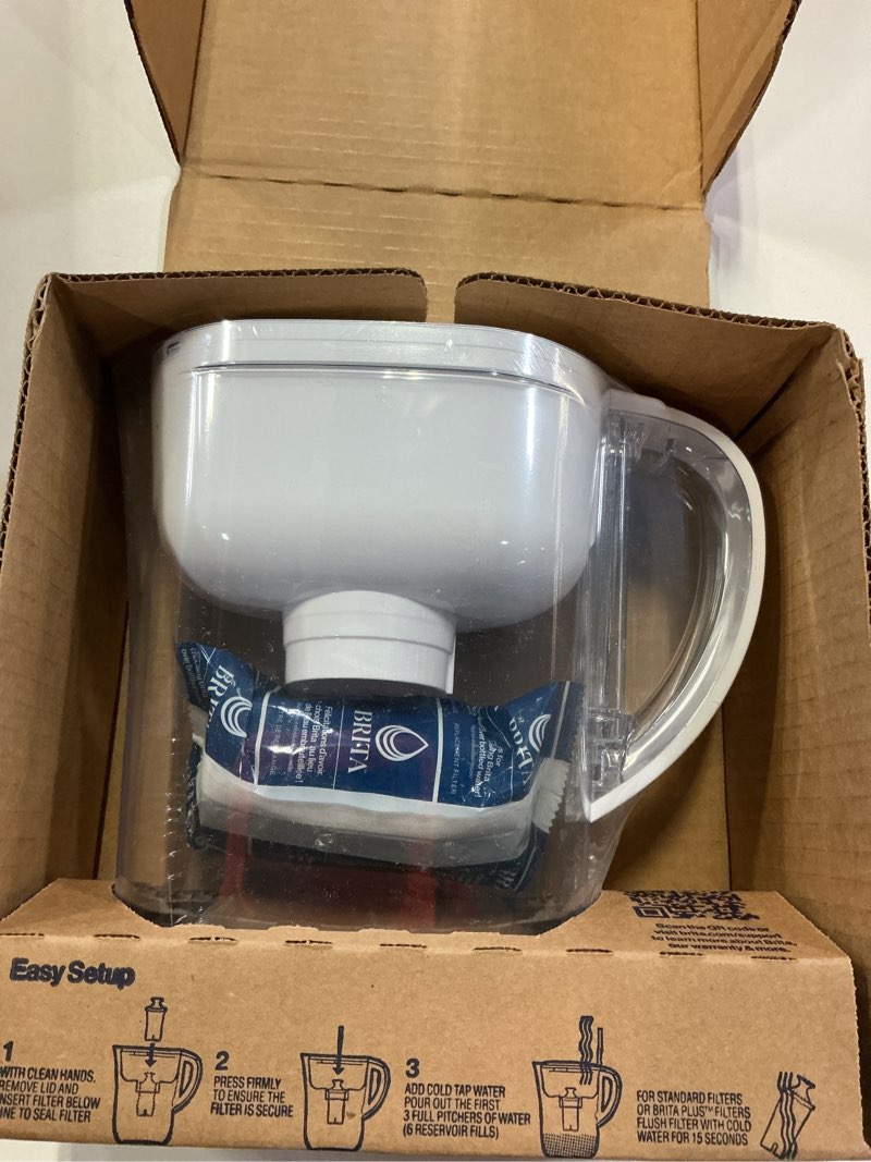 Condition photo showing New/Like New for Brita Water Pitcher, Metro Elite Filter, Removes 99% of Lead, Includes 1 Filter, 6-Cup Capacity, White Elite White
