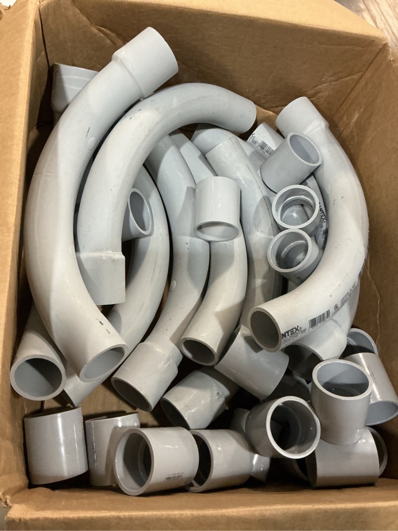 Condition photo showing As Is for 1-1/2 in. 90-degree bell-end elbow 10 pieces