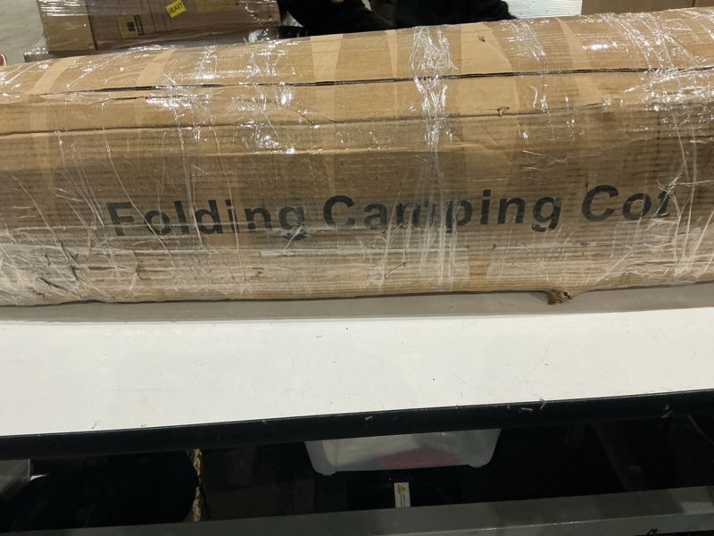 Condition photo showing As Is for folding camping cot