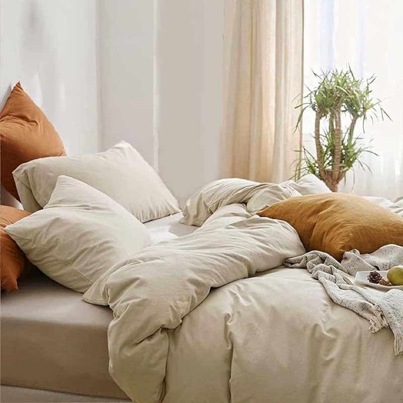Beige Boho Comforter King Size, 3 Piece Soft Light Khaki Modern Bedding Set & Collections, Lightweight All Season Bed Quilt Blanket with 2 Pillow Shams for Women Men