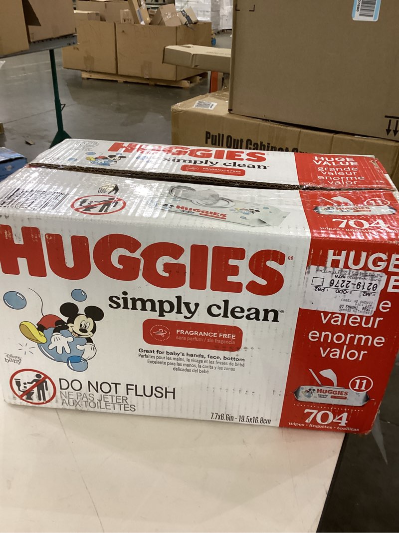 Huggies siply clean fragrance free baby wipes 704 wipes