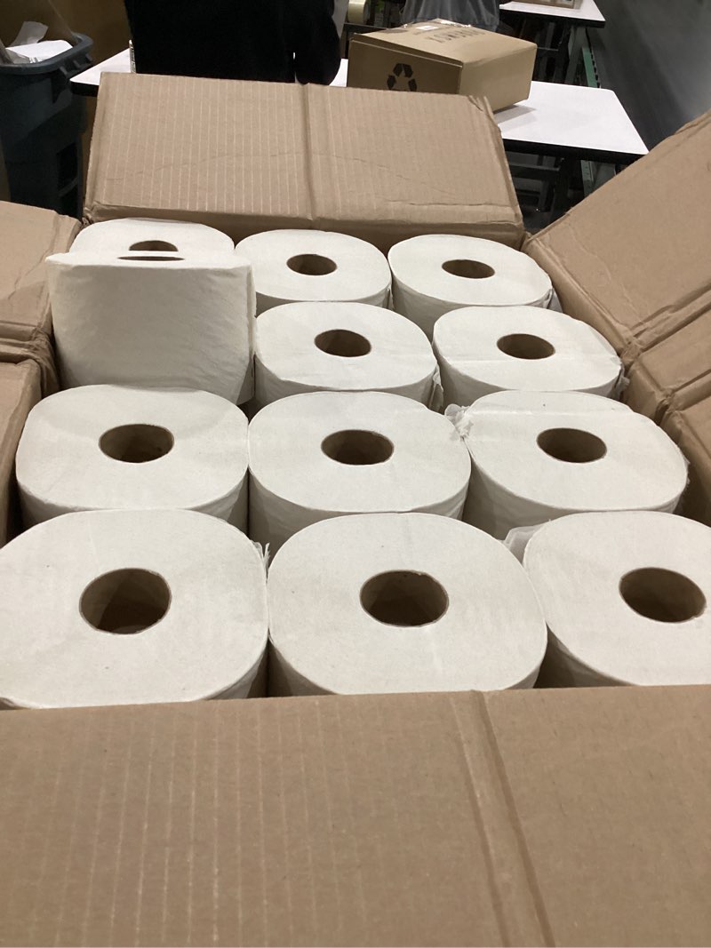Condition photo showing New/Like New for Tork OptiCore® Mid-size Toilet Paper Roll White T10, Universal, 2-ply, 12 x 2000 sheets, 160090