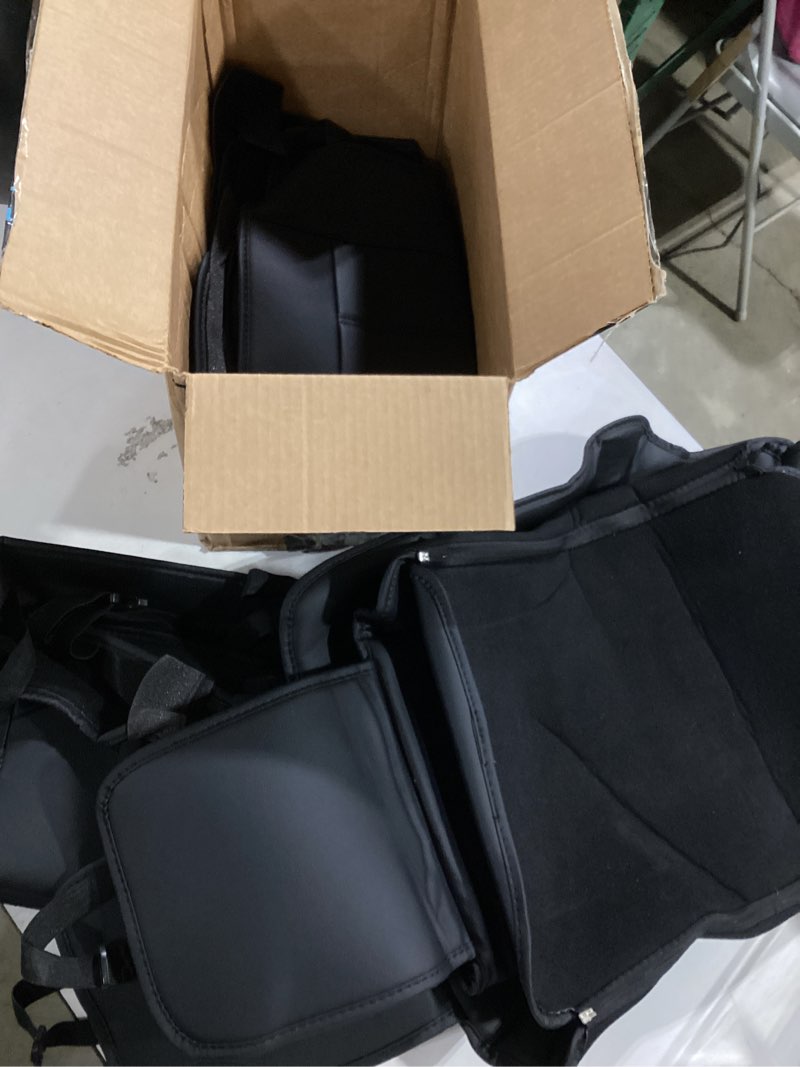Condition photo showing Good Condition for ikabevem 2pcs front car seat covers custom for toyota rav4 2013-2018 leather seat cover with interior accessories(front set, black) custom fit-black 7.4runner 2013-2018-2 front seat covers only