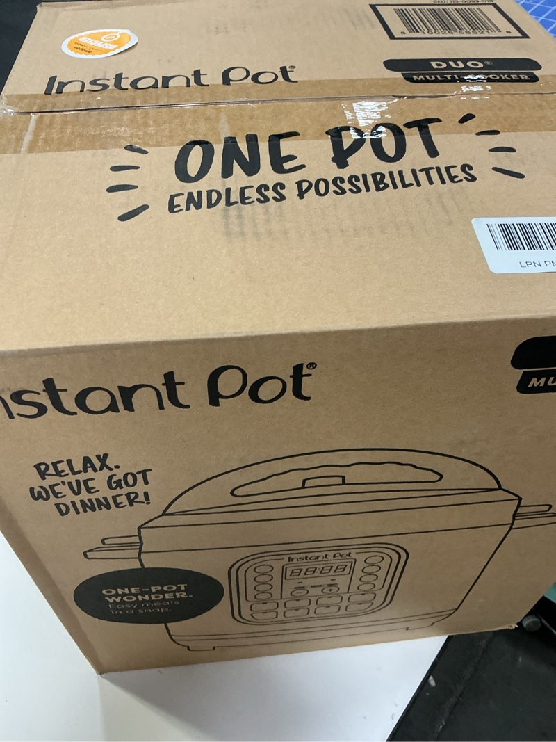 Condition photo showing New/Like New for Instant Pot Duo 8 Qt Electric Pressure Cooker  7-in-1 Slow Cooker  Rice Cooker  Steamer  Sauté  Yogurt Maker  Warmer & Sterilizer
