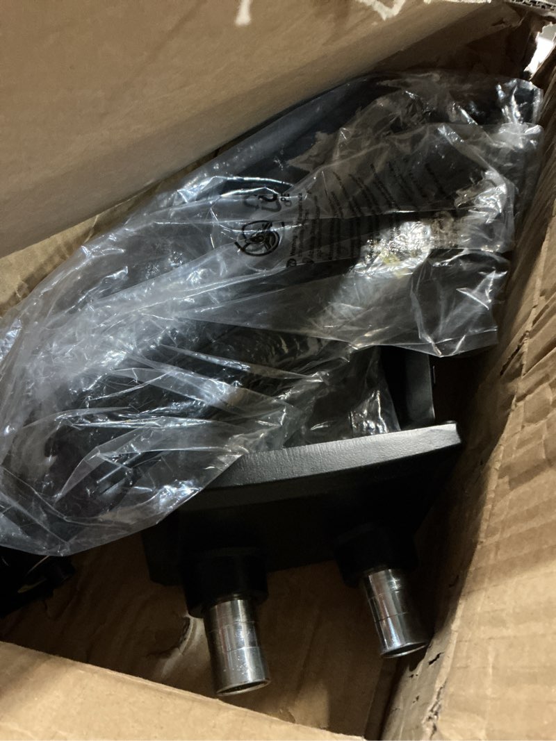 Condition photo showing As Is for ergear dual monitor desk mount up to 40 inches screens, max 26.4lbs capacity each, heavy duty ultrawide monitor arm with usb ports, height adjustable monitor stand, vesa 75x75mm or 100x100mm, black dual arms 13"-40"