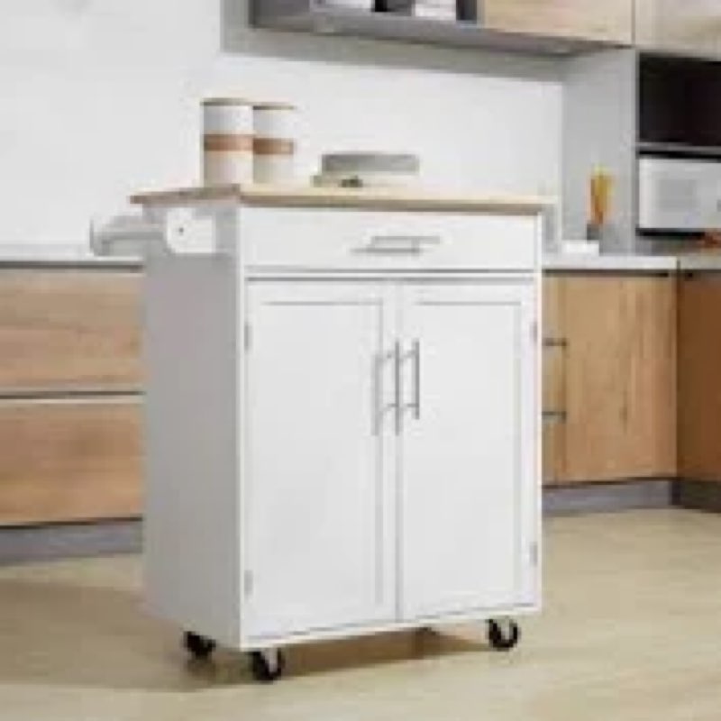 Similar to stock Homcom rolling kitchen island 
