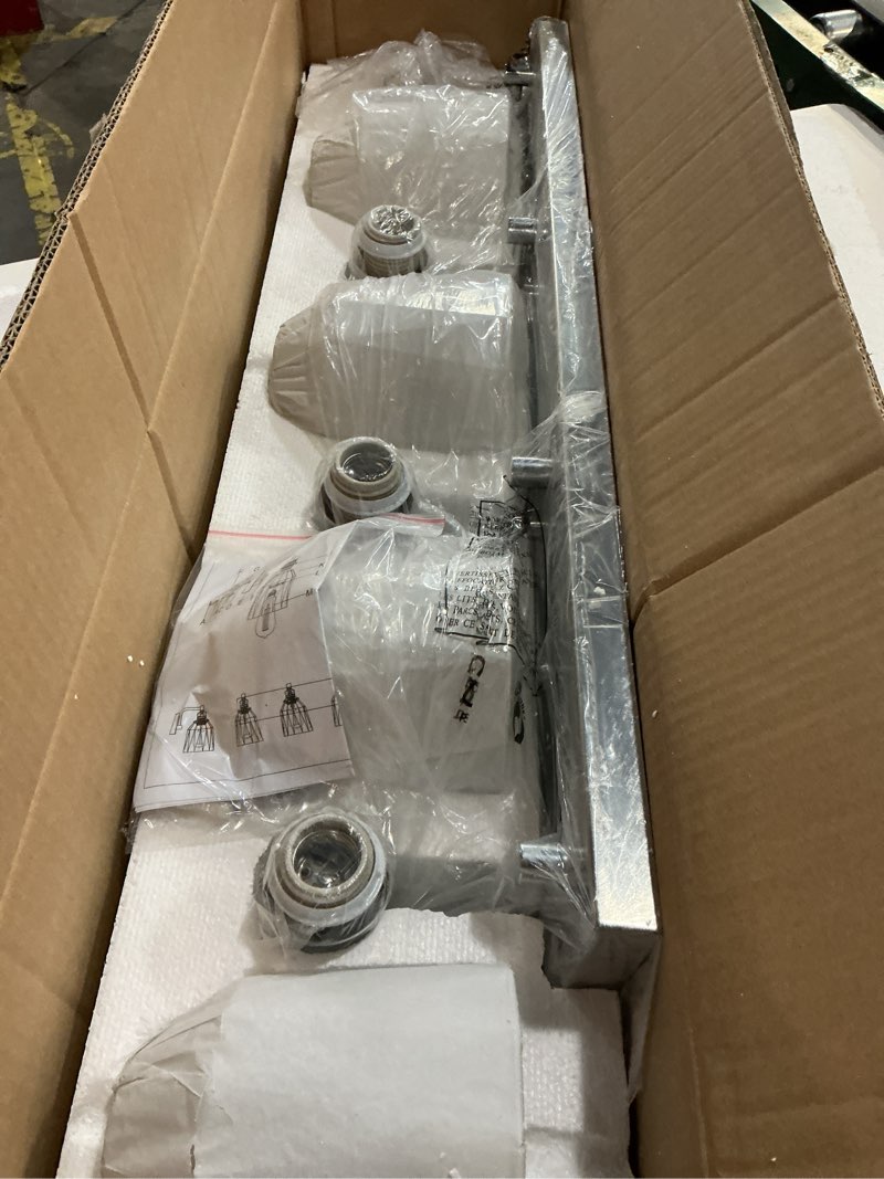 Condition photo showing Good Condition for 4 light bathroom light fixtures modern chrome vanity lights for bathroom lighting fixtures over mirror with thickened glass shade for cabinet mirror bedroom hallway 4 lights