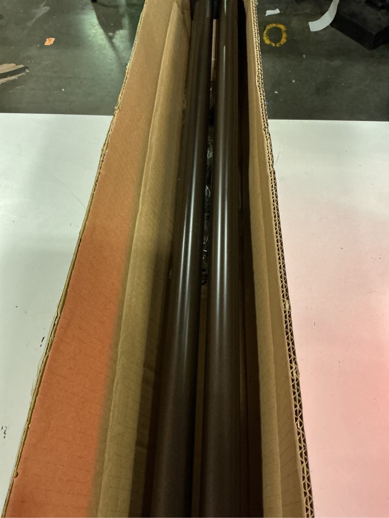 Condition photo showing Good Condition for heavy duty curtain rods,1 1/4" large diameter premium nonadjustable curtain rod,72in/6ft custom window treatment rods with durable aluminum brackets and end caps,dark bronze finish dark bronze 72in/6ft