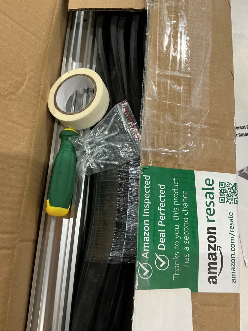 Condition photo showing Good Condition for (size unknown)8 ft garage door seal bottom kit - heavy duty epdm rubber u+o ring weather stripping with pre-drilled aluminum track, universal replacement stops rain, drafts & pests, easy to install