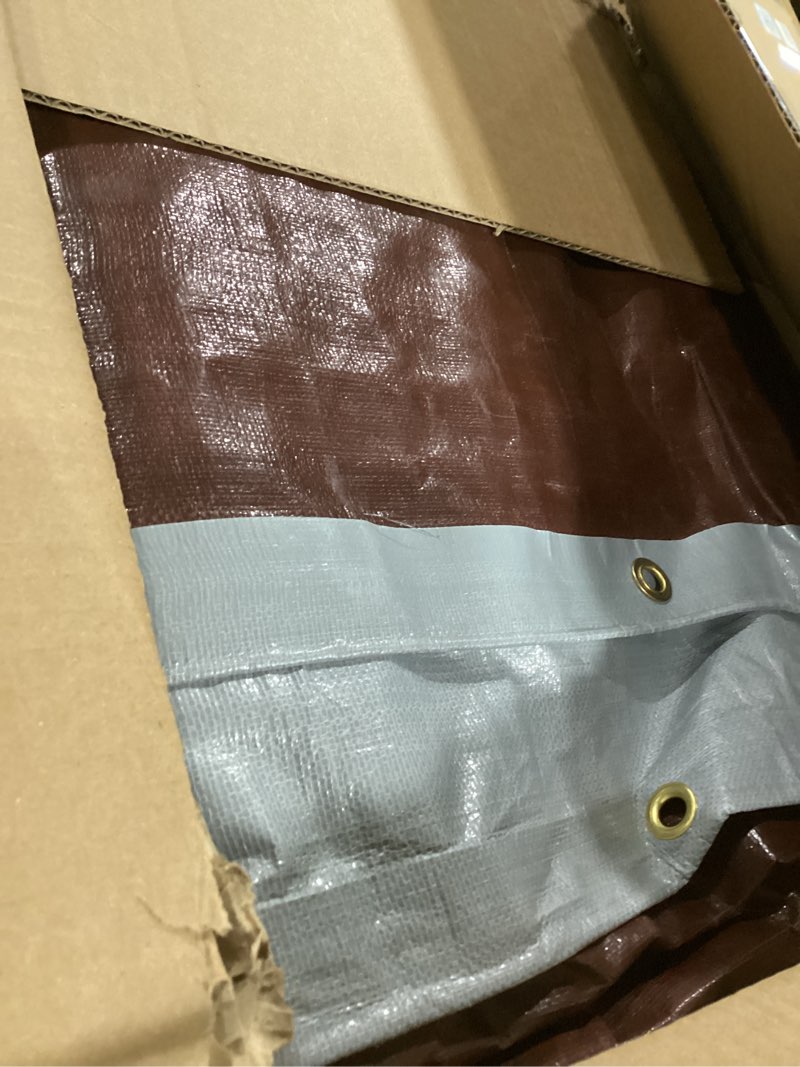 Condition photo showing Good Condition for tarp 20x30ft, 16 mil large tarp, waterproof tarps heavy duty with grommets every 23.6", thick plastic tarp, uv resistant tear&fade resistant, reinforced edges for outdoor pool camp tent 16mil 20x30