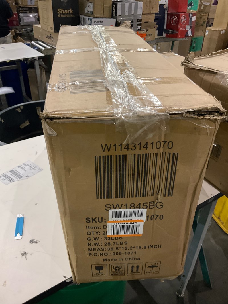 Condition photo showing As Is for Ball & Cast French Vintage Upholstered Dining Chairs Set of 2, Farmhouse Antique Painting Wooden Kitchen Side-Chairs with Carved Solid Wood Frame, 2-Piece Curved Backrest Louis Chair, Linen Beige