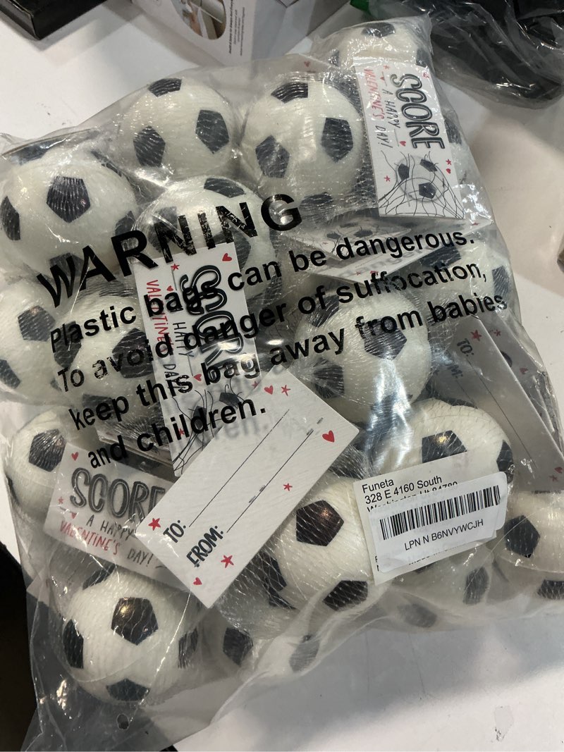 Condition photo showing Good Condition for Soccer Sports Balls - Valentine's Day Cards for Kids School Classroom - Valentine's Day Gifts for Kids Class Exchange