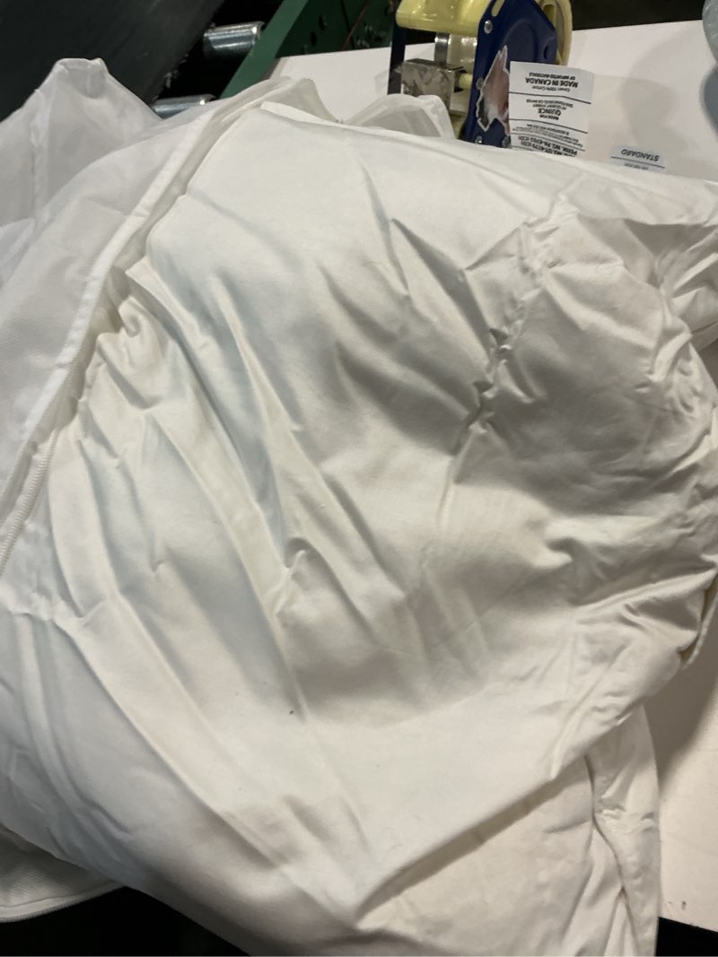 Condition photo showing As Is for luxe goose down pillow, standard, medium/firm
