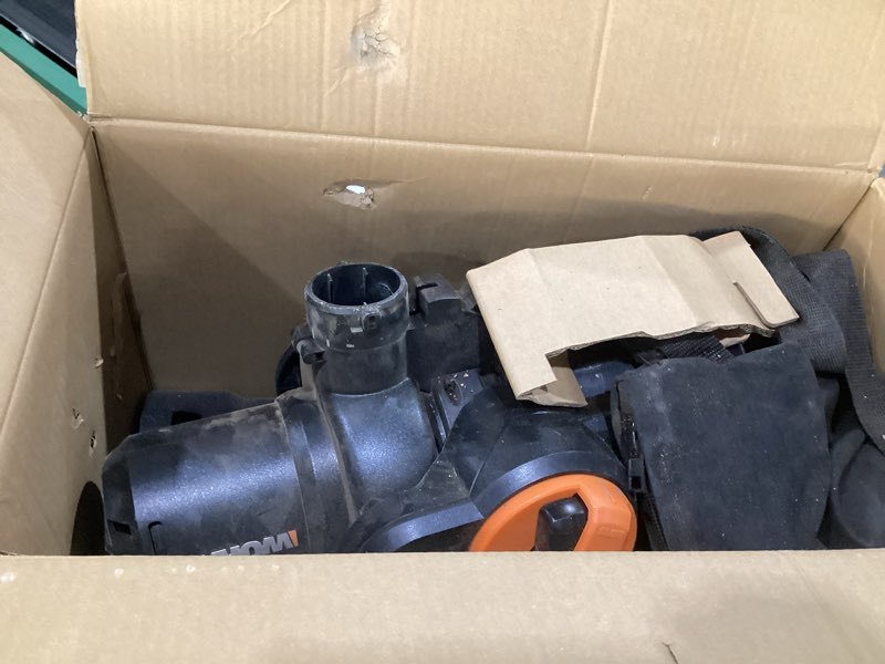 Condition photo showing As Is for WORX 12 Amp Trivac 3-in-1 Electric Leaf Blower/Mulcher/Yard Vacuum - WG512, USED, MISSING PARTS