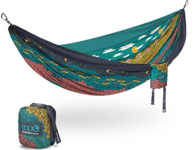 eno, eagles nest outfitters doublenest lightweight camping hammock, 1 to 2 person, special edition colors, atc