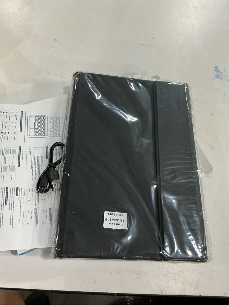 Condition photo showing New/Like New for backlit touchpad keyboard case for lenovo tab p11 2nd gen 11.5" (tb350fu / tb350xu) 2023, 7 colors backlight magnetic keyboard auto sleep/wake cover for lenovo tab p11 gen 2, black