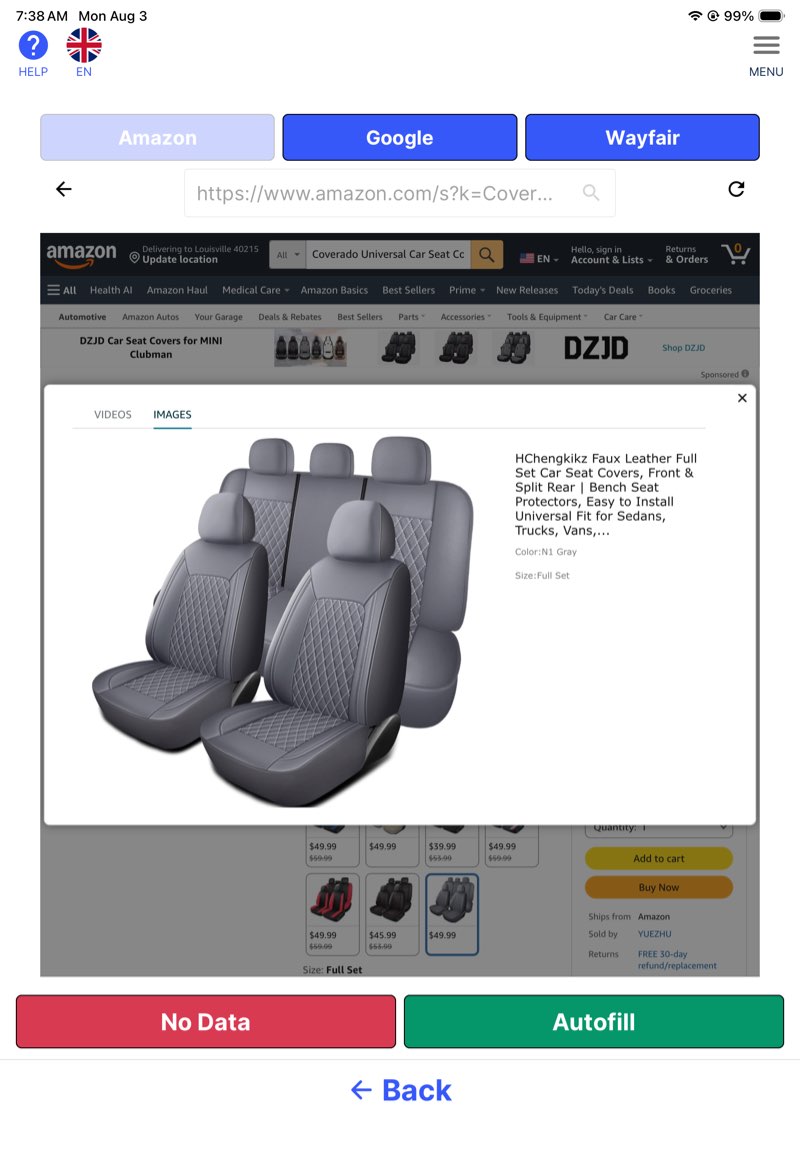 Condition photo showing As Is for hchengkikz faux leather full set car seat covers, front & split rear | bench seat protectors, easy to install universal fit for sedans, trucks, vans, suvs automotive interior accessories n1 gray full set