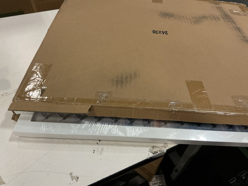 Condition photo showing Good Condition for Fisnish 24x30 Poster Frame, White 24 x 30 Frame for Horizontal or Vertical Wall Mounting, 1 Pack White 24x30