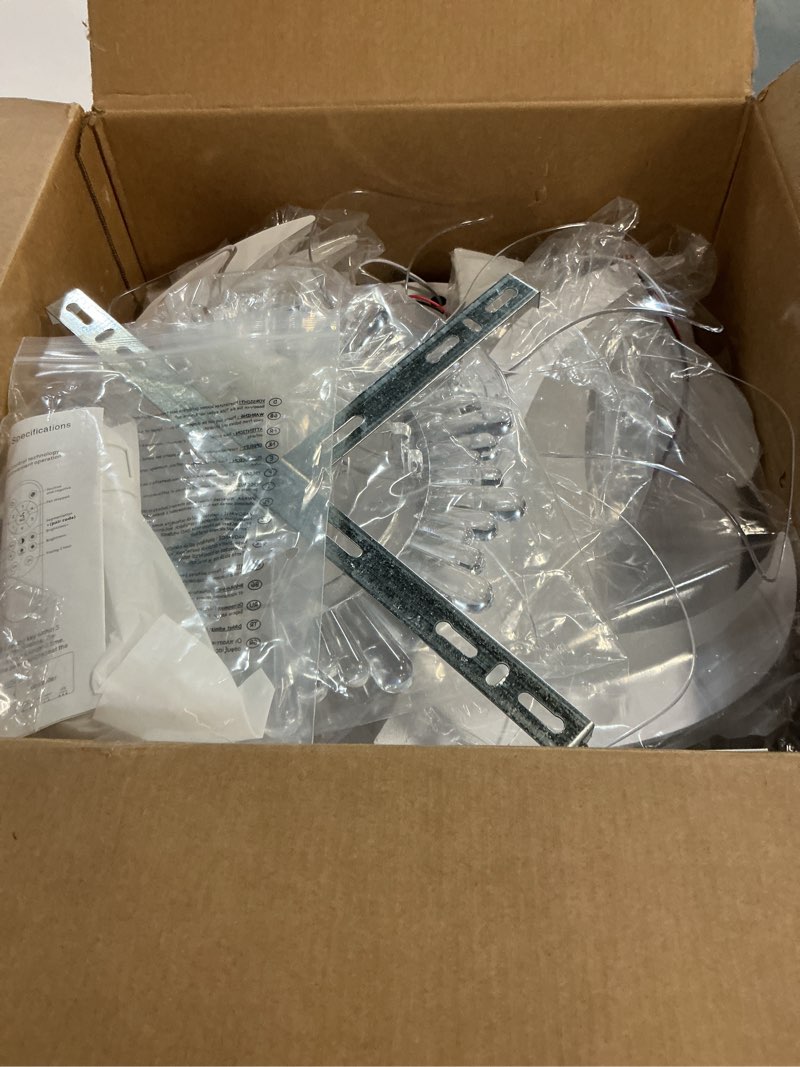 Condition photo showing Good Condition for Low Profile Ceiling Fan with Lights,110v Modern Dimmable Flower Shape, Remote Control/app Control,Timing 6 Gear Speeds Fan Ceiling Lamp. White