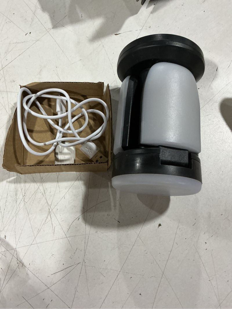 Condition photo showing As Is for roamcraft™ solar-powered 300 lumen led camping lantern with power bank