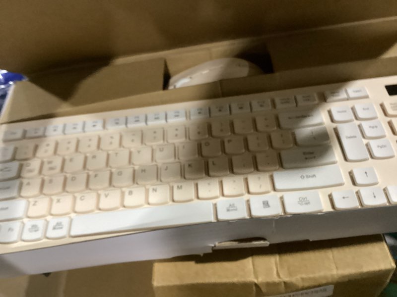 Condition photo showing Good Condition for wireless keyboard and mouse combo, full-sized wireless keyboard and adjustable dpi mouse, 2.4ghz usb receiver, keyboard and mouse for pc, windows, desktop, laptop (latte color)