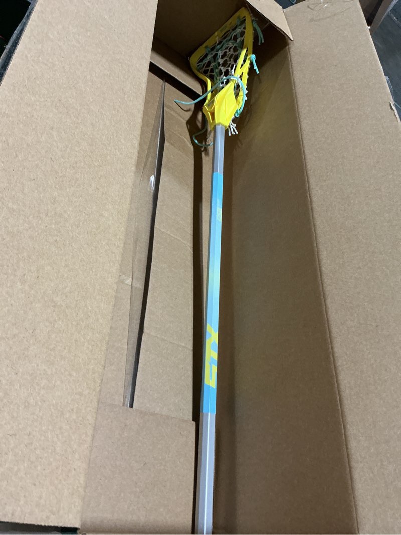 Condition photo showing As Is for stx crux 100 girl's lacrosse stick yellow