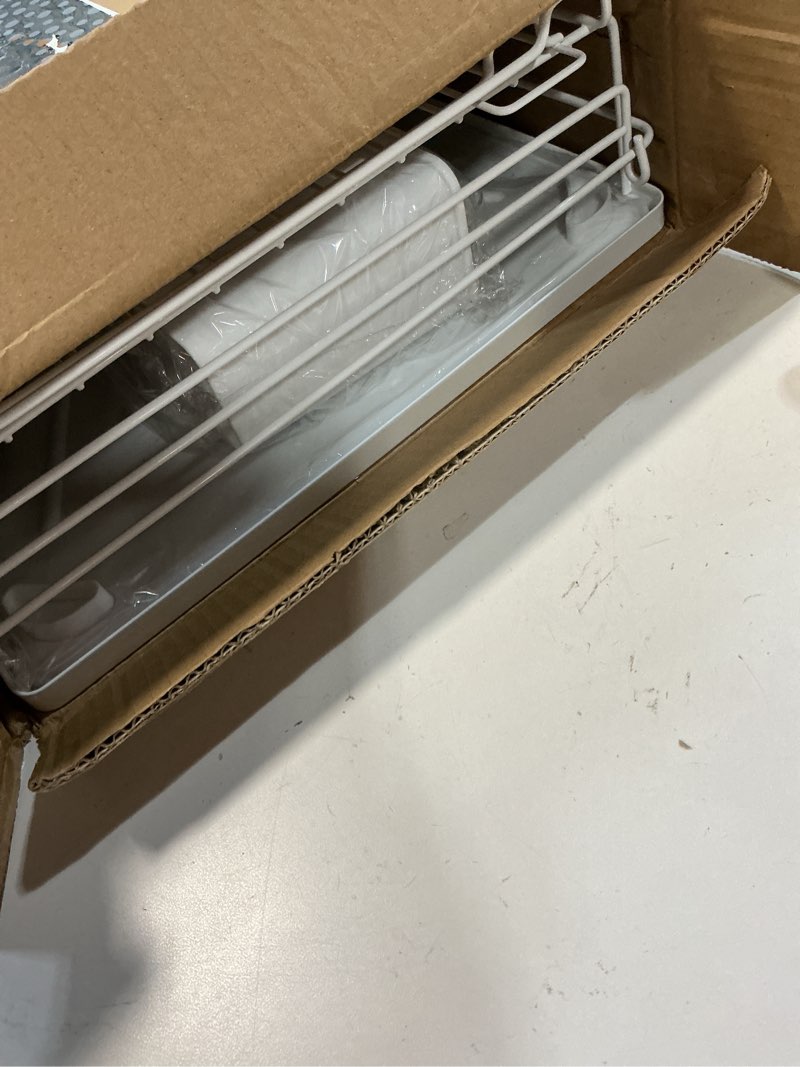 Condition photo showing Good Condition for sntd dish drying rack - extendable dish rack, large sink drying dish drainer for kitchen counter, stainless steel dish strainer with utensil holder (white)