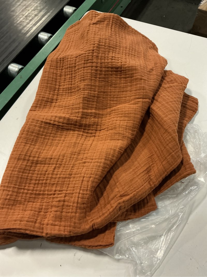 Condition photo showing Good Condition for organic cotton gauze sham set king color terracota 