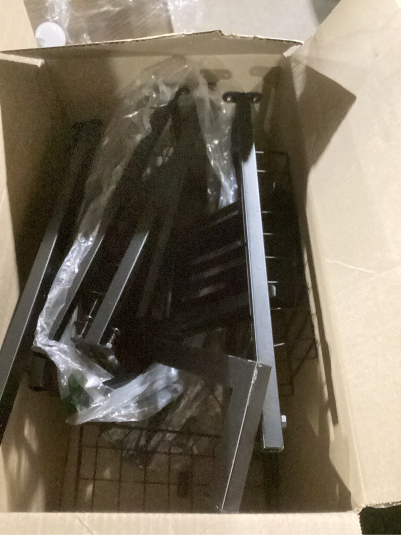 Condition photo showing As Is for similar to photo hanging wall file organizer wall file holder 3 pockets wall mounted file rack with hooks wall paper organizer metal wall storage for office living room, black