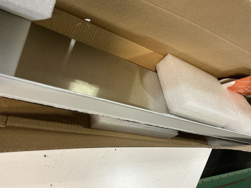 Condition photo showing Good Condition for mount walker 30" upgrade stainless steel stove top shelf, magnetic shelf for kitchen, over the stove spice rack organizer, back of oven rack with border all around, black