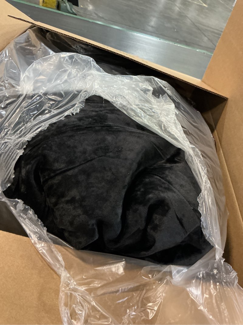 Condition photo showing Good Condition for TAMGHO Crushed Velvet Comforter, Black Queen Comforter Set, Luxury Soft Velvet Bedding Set for All Seasons, 3pc Black Bed Set Queen, 1 Comforter (92"x96") and 2 Pillow Shams (20"x26"+2")