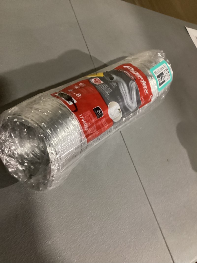 Condition photo showing Good Condition for dryer vent hose air ducting: 4 inch 8ft flexible aluminum pvc insulated duct for ventilation heating exhaust hvac aluminum 4in 8ft