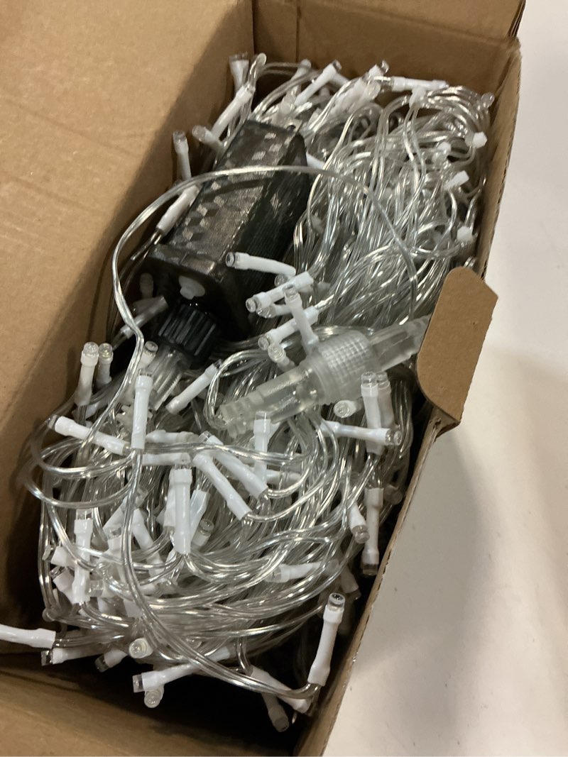 Condition photo showing New/Like New for minetom icicle lights for outside, 164ft 1344 led white christmas lights with 252 drops, outdoor with remote and timer, pure white