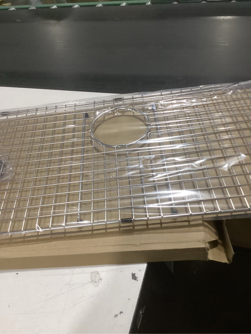 Condition photo showing Good Condition for Serene Valley Sink Bottom Grid 28-3/8" x 14-3/16", Rear Drain with Corner Radius 3/8", Sink Protector NDG2915R