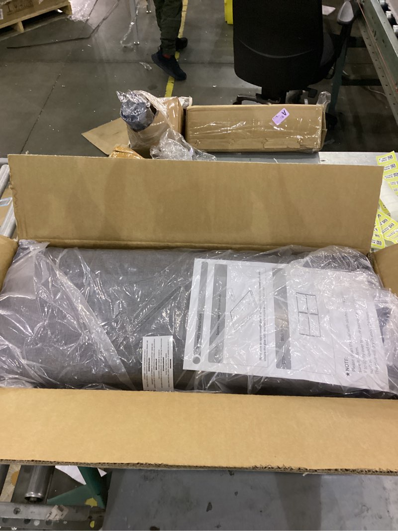 Condition photo showing New/Like New for IFNOW Upholstered Wall Mounted Headboard, 3D Soundproof Wall Panels Peel and Stick Headboard for Queen Size, Home Decor, Reusable and Removable Tufted Bed Headboards in Dark Grey(9 Panels, 10" x 24") Fabric-dark Grey Queen