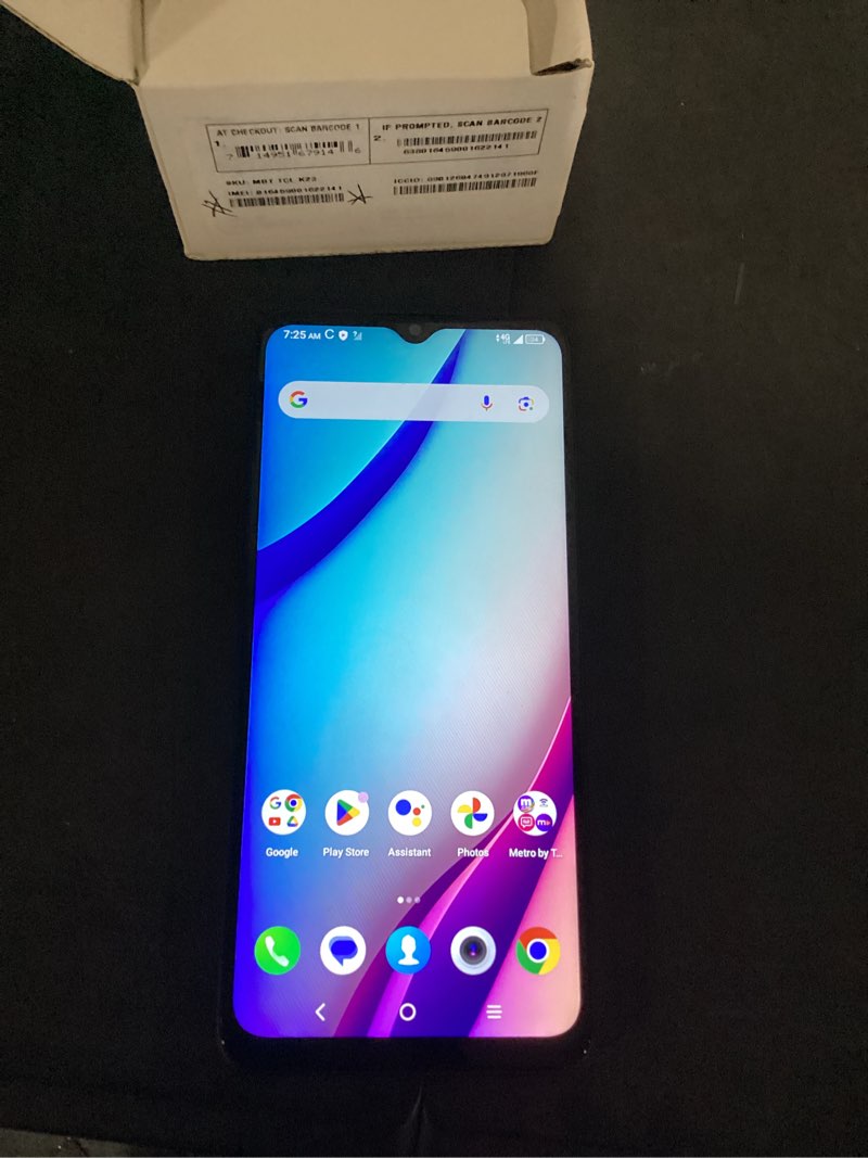 Condition photo showing Good Condition for working verified metro by t-mobile tcl k23 - prepaid smartphone