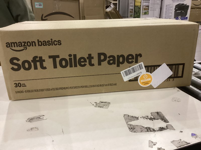 Amazon Basics FSC-Certified 2-Ply Septic-Safe Toilet Paper, Soft, 350 Sheets per Roll, 30 Rolls = 18